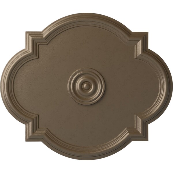 Ekena Millwork Waltz Ceiling Medallion (Fits Canopies up to 5 1/4"), 24"W x 20 1/2"H x 1 1/8"P, Warm Silver CM24WAWSS - main